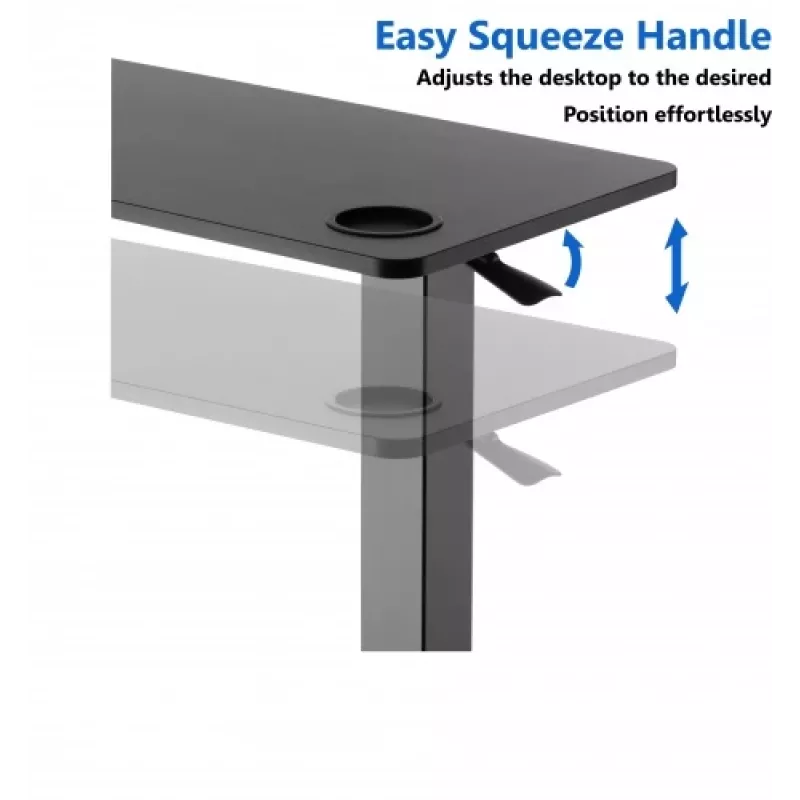 Mesa regulable en altura up up Forseti B-1-20TMF negra – mesa de trabajo regulable en altura