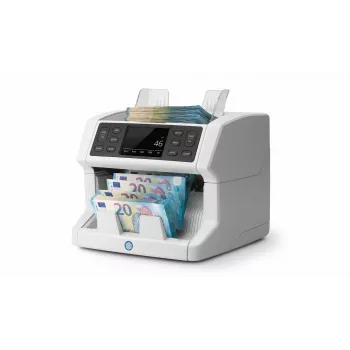 Máquina contadora de billetes Safescan 2850 blanca LCD AC 110-240V