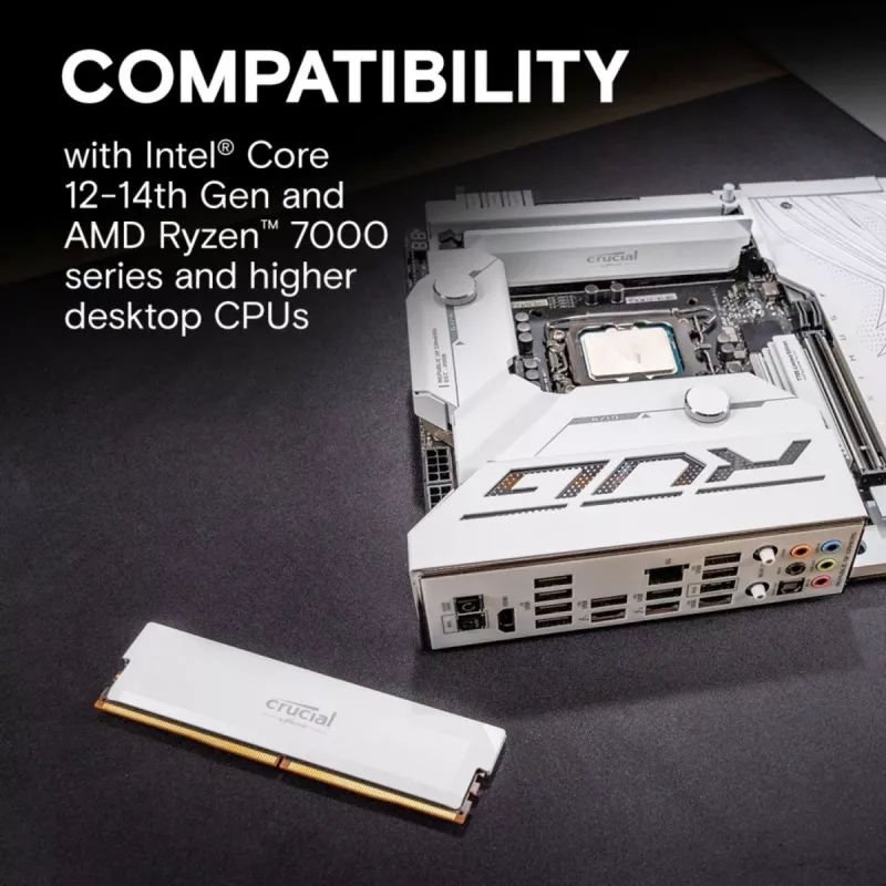 16GB Crucial Pro Overclocking Edition Módulo - DIMM 288-PIN 6400 MHz / PC5-51200 - CL38 - 1.35 V - sin búfer - non-ECC