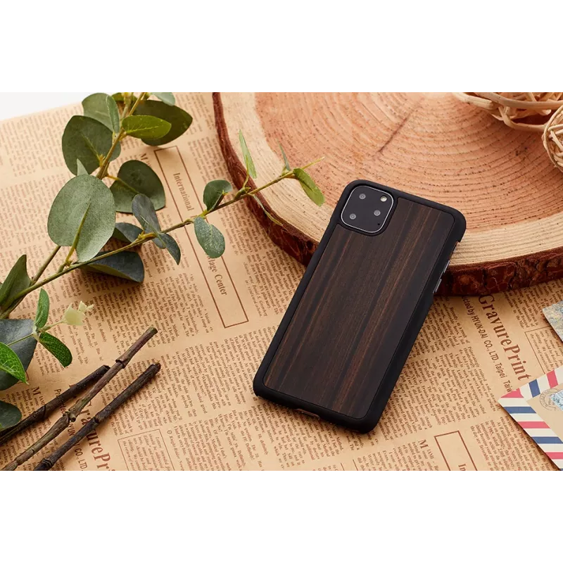 Funda de móvil man and wood para iPhone 11 Pro – ébano negro, trasera rígida protectora