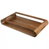 ARTELEGNO VASD Bandeja de doble cara de madera de nogal 27 x 49 cm