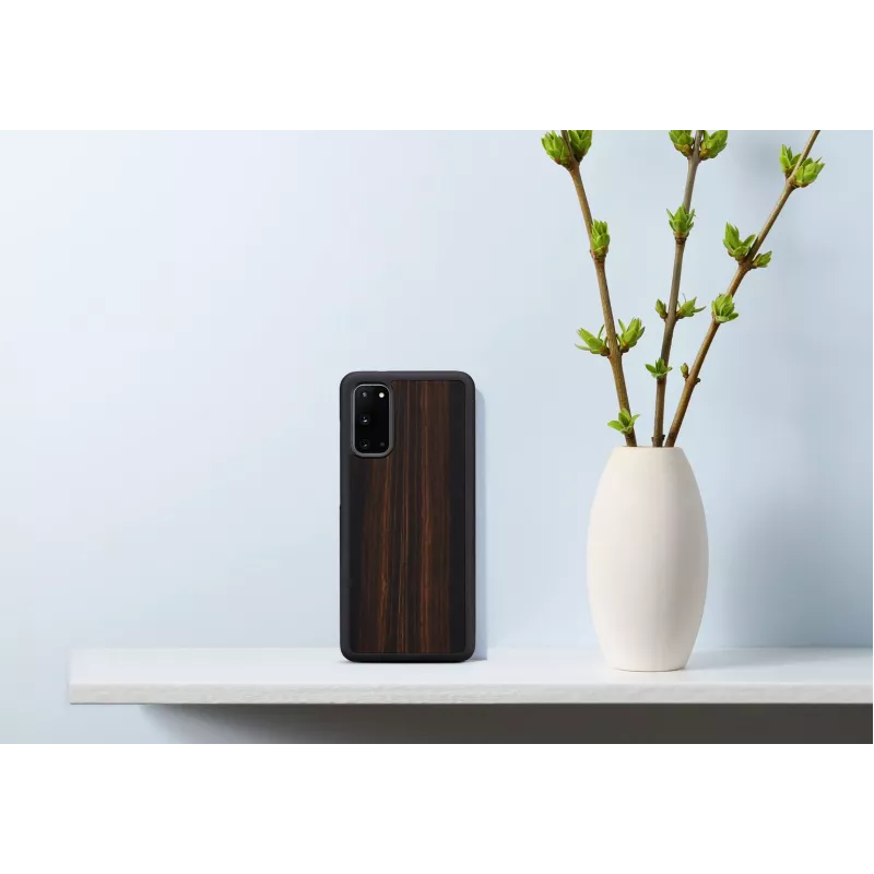 Funda para smartphone Man and Wood Galaxy S20 Ebony Negro — Funda protectora para Samsung Galaxy S20