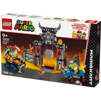 Juguete de construcción LEGO set 72039 Super Mario Fortaleza de Bowser con Mario Kart, set de juego interactivo
