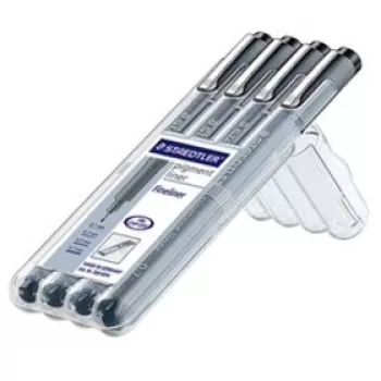 Rotulador de punta fina Staedtler Pigment Liner 308 Negro 4 uds.