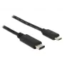 DeLOCK - cable USB - Micro-USB tipo B de 5 pines (M) - USB tipo C de 24 pines (M) - 1,0 m (USB 3.1) - negro (83602)