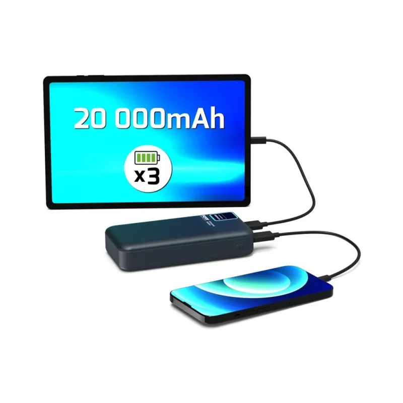 Batería externa portátil Port Designs 907002 20000 mAh carga rápida