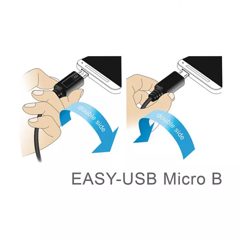 Cable USB DeLOCK 84808 USB 2.0 2 m USB A Micro-USB B blanco