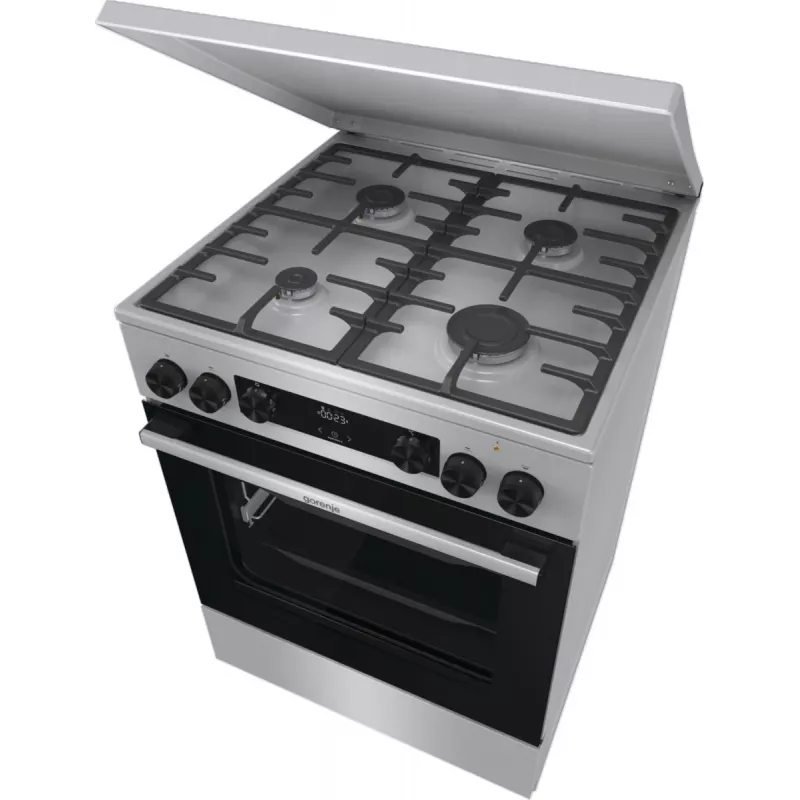 Gorenje GKS6C71XF Cocina independiente con horno Plata