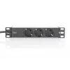 Regleta de enchufes de aluminio Digitus DN-95411 3 tomas de seguridad 2 m