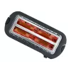 Tostador automático de ranura larga AT 2590 (acero inoxidable/negro, 1.400 vatios, para 4 rebanadas de pan)