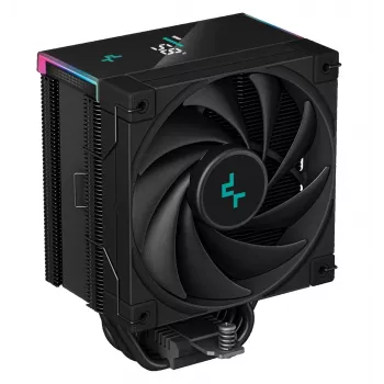 Disipador de aire DeepCool AK500S Digital 120 mm, 5 heatpipes, ventilador PWM, 1850 rpm, 68,99 CFM, 2,19 mmH2O, negro