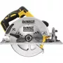 Sierra circular DeWALT DCS572NT — 18 V Li‑Ion, sin escobillas, hoja de sierra de 184 mm, profundidad de corte 58 mm (90°), inclinación 57°
