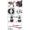 Yato PEX-AL-PEX Tenaza de crimpar manual con set de 8 mordazas