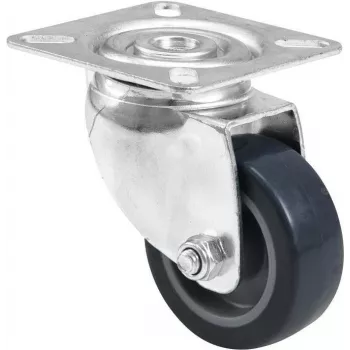 Rueda giratoria Roadinger 50 mm, gris — rueda de repuesto giratoria para equipos y muebles