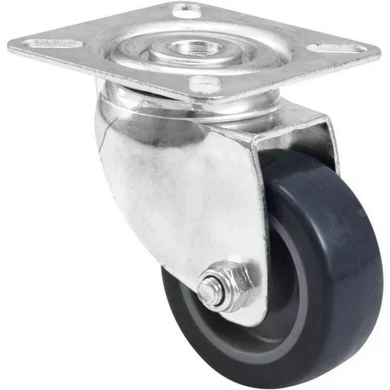 Rueda giratoria Roadinger 50 mm, gris — rueda de repuesto giratoria para equipos y muebles