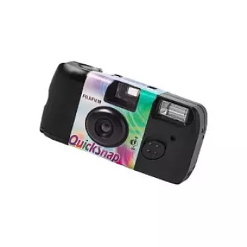 Cámara desechable Fujifilm Quicksnap Flash — 135 mm (distancia focal 32 mm), obturador 1/100 s, flash incorporado, negro