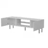 Mueble TV cama meble LUCCA 180x40x59 cm — tapa de aglomerado blanca, cuerpo blanco