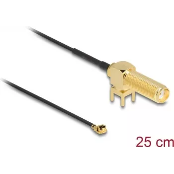 DeLOCK 12035 cable de antena, SMA 90 grados hembra para PCB a I-PEX MHF I, 25 cm