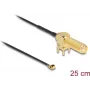 DeLOCK 12035 cable de antena, SMA 90 grados hembra para PCB a I-PEX MHF I, 25 cm