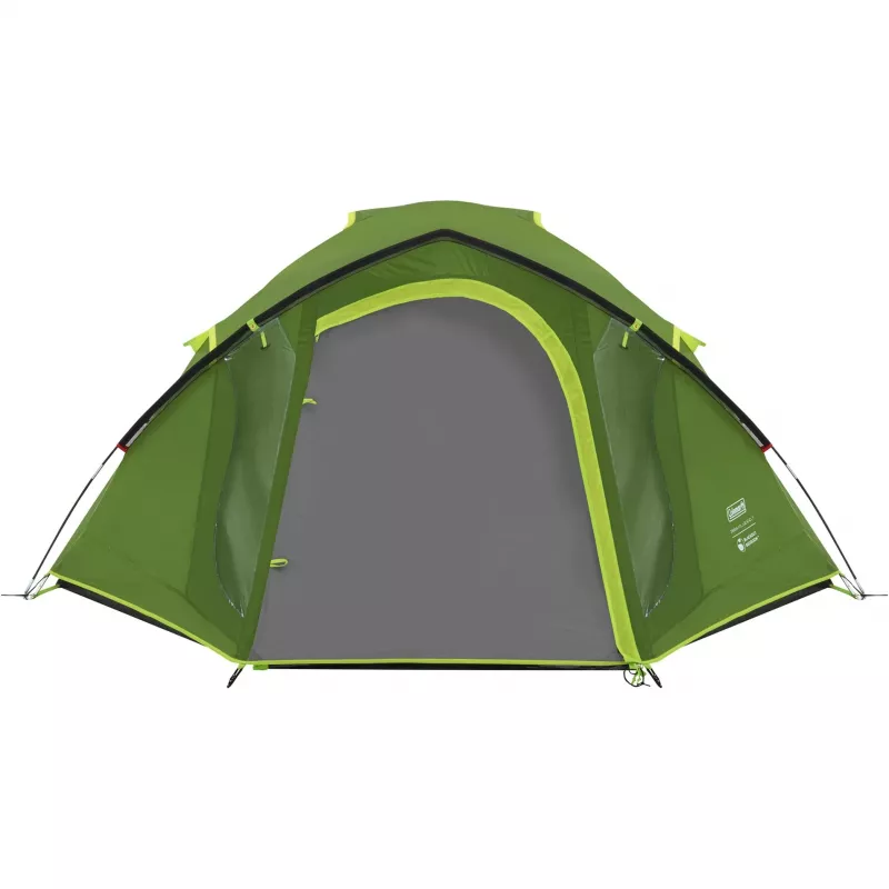 Carpa de cúpula Coleman Darwin 4 Plus Blackout — carpa túnel para 4 personas con vestíbulo, verde oscuro/verde claro