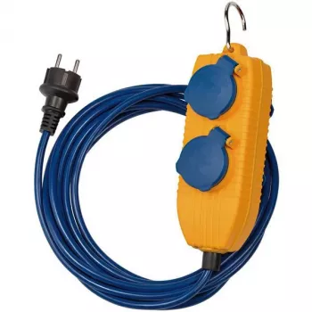 Alargador de corriente Brennenstuhl 1161750020 5m 2 tomas de corriente AC para interiores azul amarillo