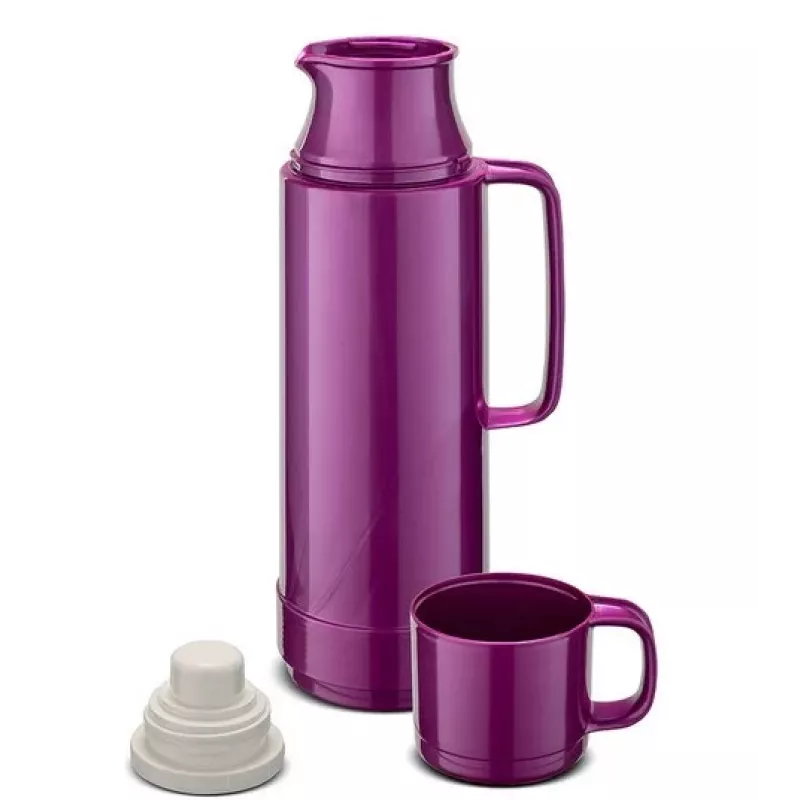 ROTPUNKT Termo de cristal, capacidad 0,750 l, brillante uva (violeta obispo)