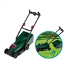 KLEIN 2780 cortacésped de juguete Bosch con cesto de hierba extraíble, sonidos realistas, verde/negro, a partir de 3 años