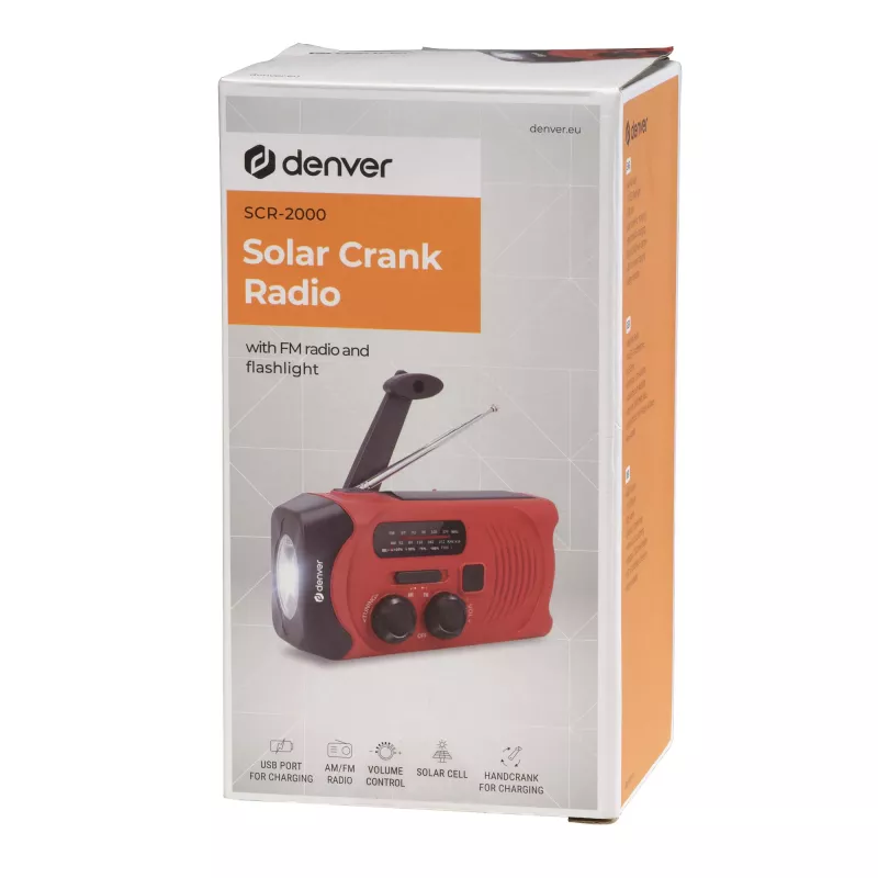 Batería externa Denver SCR-2010 de iones de litio 2000 mAh roja