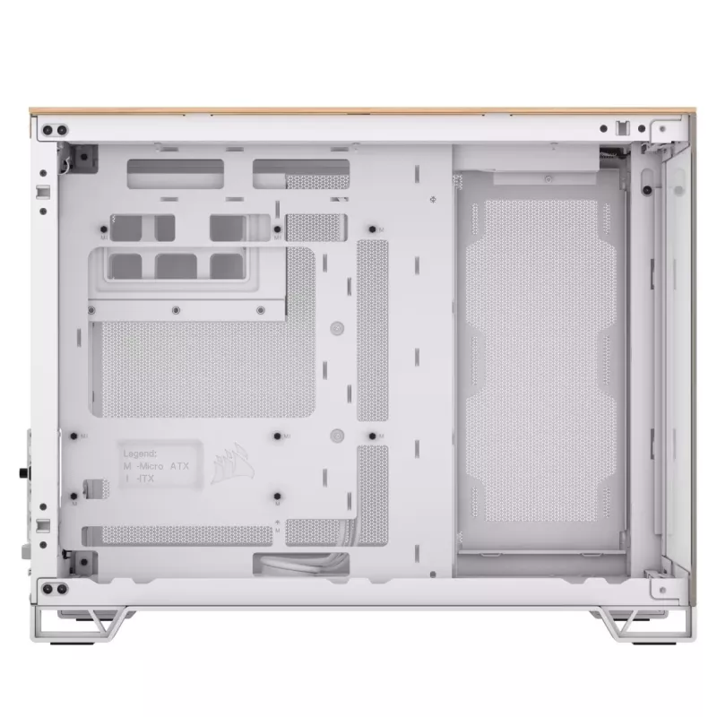 Caja de ordenador Corsair CC-9011288-WW Midi Tower Bambú, Blanco