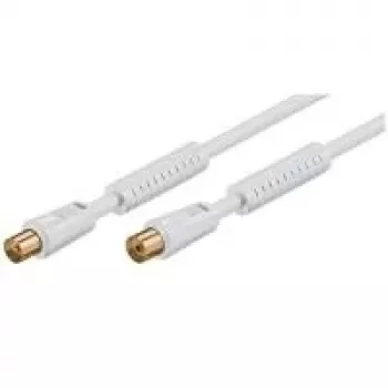 Cable coaxial VALUE 11.99.4473 5 m Blanco