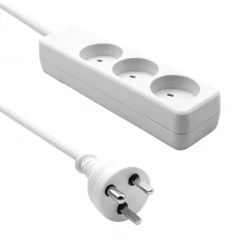 Regleta de enchufes ProXtend KIT3-KIT15W de 3 tomas con protección contra sobretensiones