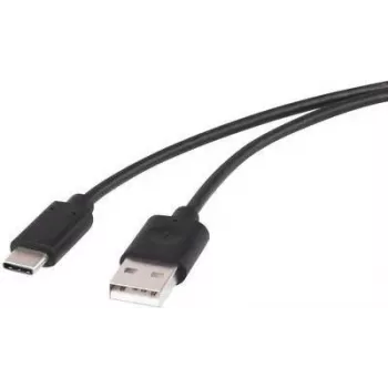 Cable USB Renkforce 1429649 — 1 m USB 2.0 Type-A a USB-C, contactos dorados
