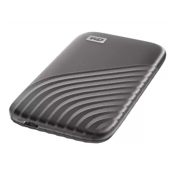 WD My Passport SSD WDBAGF0020BGY - SSD - cifrada - 2TB - externa (portátil) - USB 3.2 Gen 2 (conector USB-C) - AES de 256 bits - gris espacial (WDB