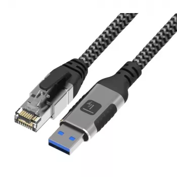 Cable de red Techly ICOC U3A-RJ45-010 negro, plateado 1 m Cat6 F/UTP (FTP)