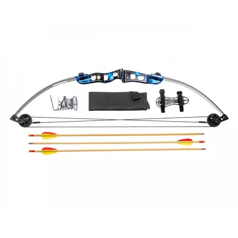 Poe Lang EK Firestar CO-014UCB3 arco compuesto, 25 lbs, azul carbono