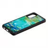 Funda protectora iKins para Samsung Galaxy S20 — diseño negro Water Lilies