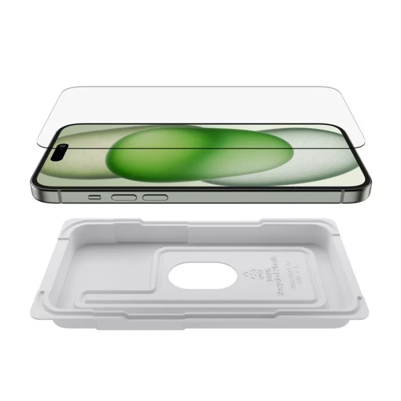 Protector de pantalla Belkin ScreenForce para iPhone 16 Plus antibacteriano cristal templado
