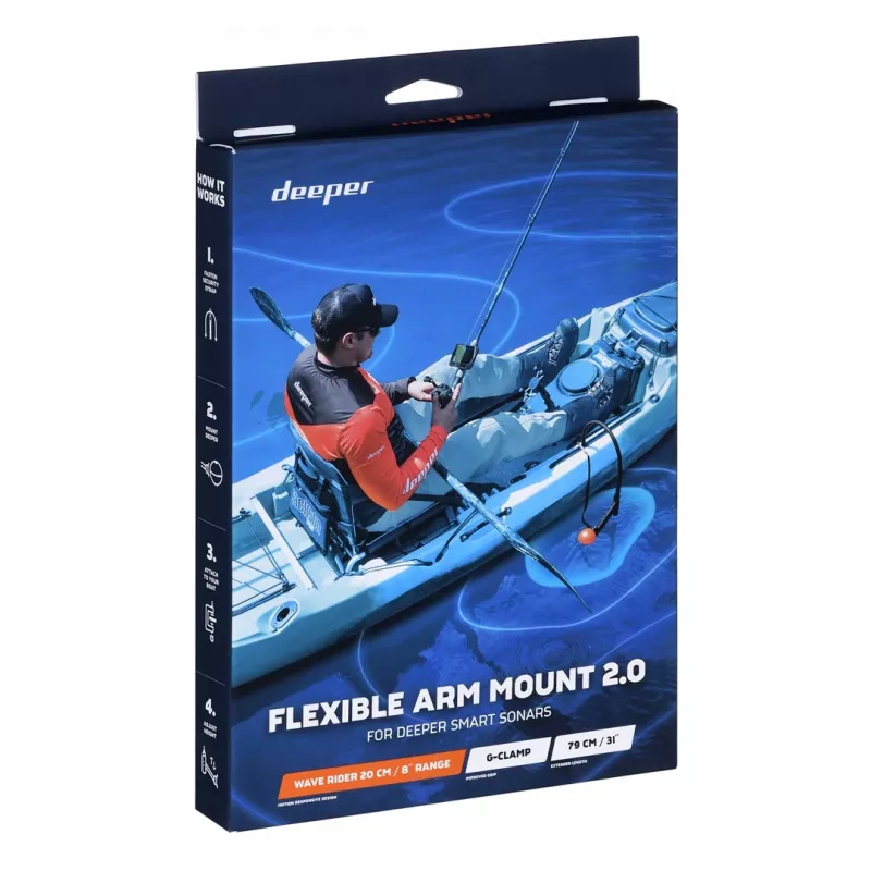 Deeper Flex Arm 2.0 Active Soporte Radar Negro