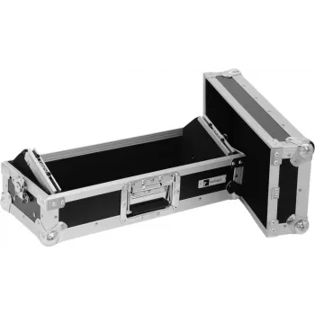 Funda para mezclador Roadinger MCA-19-N 3HE negro — flightcase para mezclador de rack de 19 pulgadas, altura 3U