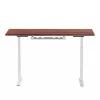 Mesa regulable en altura Up Up Bjorn Blanco, tablero M Nogal oscuro