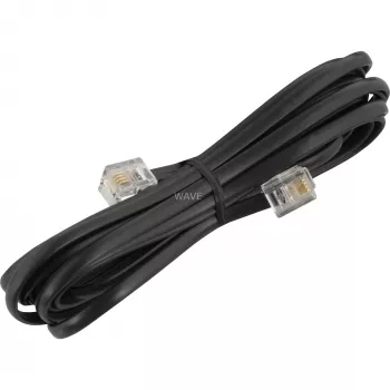 Cable telefónico modular Goobay 50317 RJ-11 RJ-11 3 m negro
