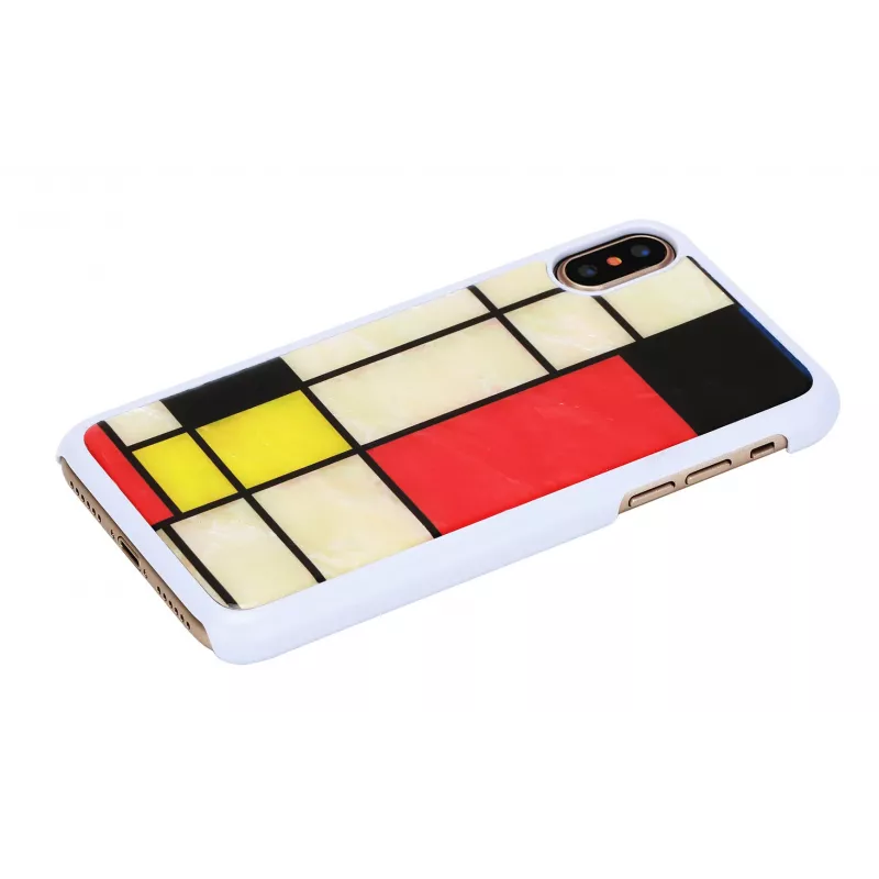 iKins Mondrian funda para iPhone XS/X, blanca, K1624H