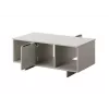 Mesa de centro Cama Meble ALMA 100×55×55 cm, tablero rectangular beige, acabado cashmere