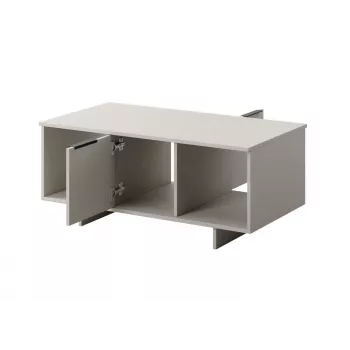Mesa de centro Cama Meble ALMA 100×55×55 cm, tablero rectangular beige, acabado cashmere