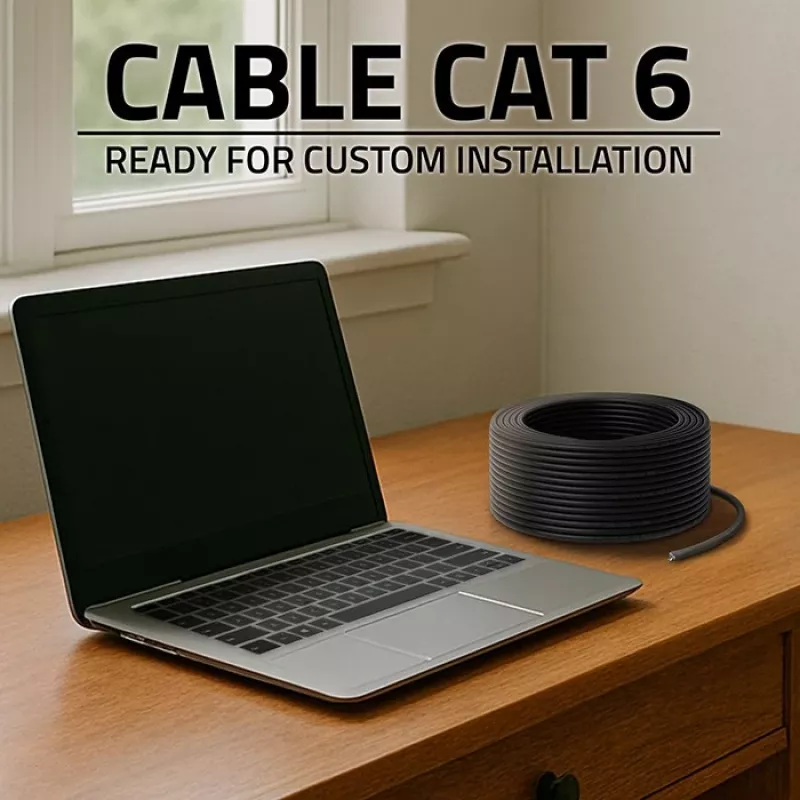 Cable de red Ethernet QOLTEC CAT6 UTP, 50 m, negro
