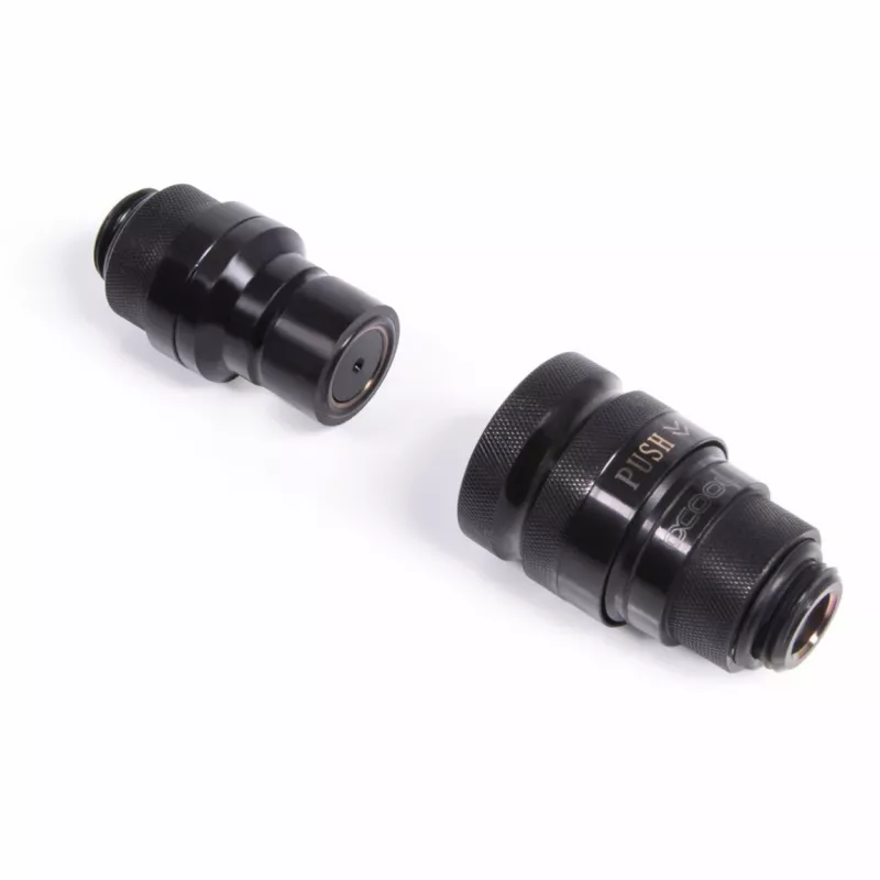Eiszapfen Schnellverschlusskupplungsset G1/4 AG - Deep Black (negro (mate))