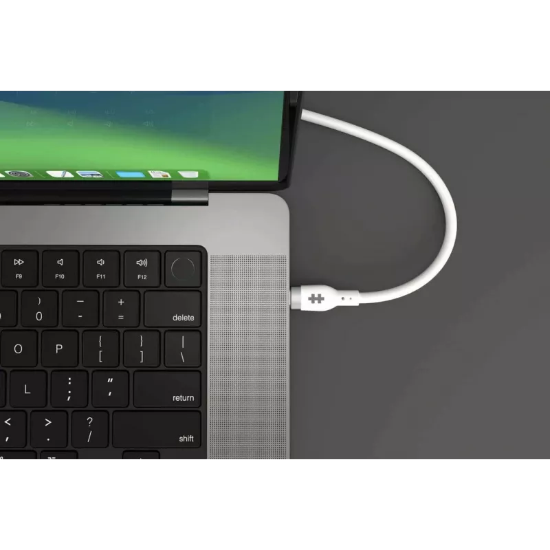 HYPER HyperJuice Cable de silicona USB-C a USB-C 240W (0,9 m/1 m) - blanco