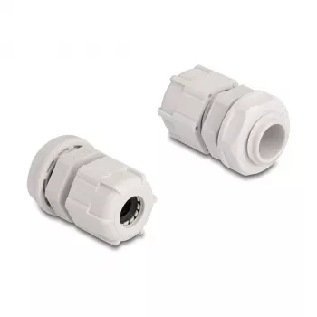 Prensaestopas M12 DELOCK gris Plástico pack de 10