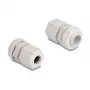Prensaestopas M12 DELOCK gris Plástico pack de 10