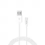 Cable USB Savio CL-125 USB 2.0 1 m USB A USB C blanco
